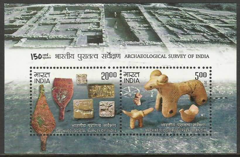 #MS101 - Archaeological Survey of India - Miniature Sheet MS - MNH - India - 20 Dec 2011