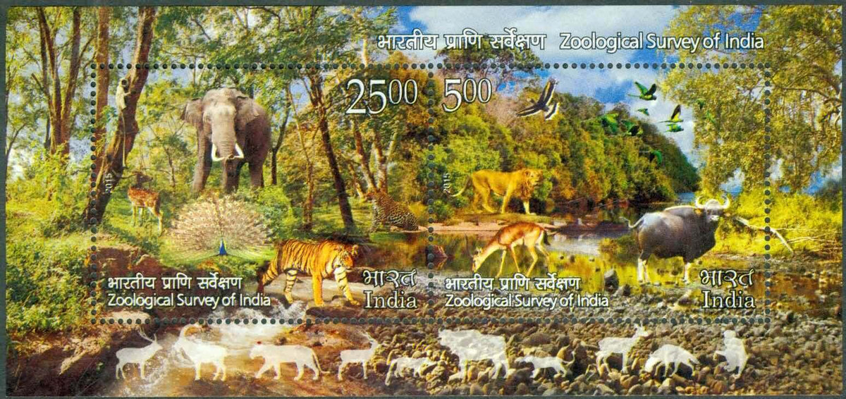 #MS138 - Zoological Survey of India - Miniature Sheet MS - MNH - India - 03 Dec 2015