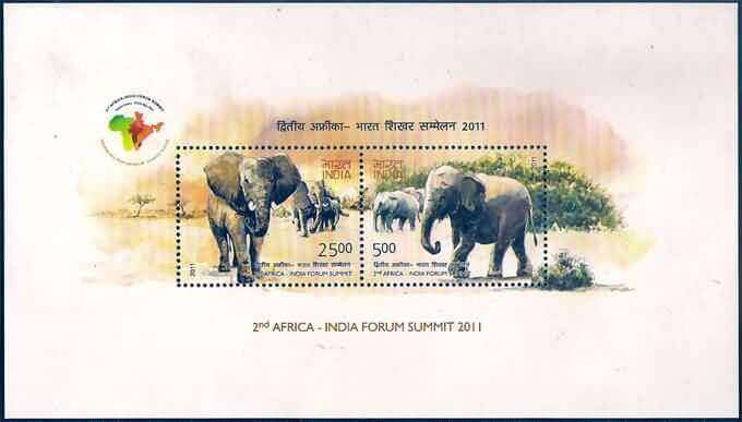 #MS98 - 2nd Africa India Forum Summit 2011 - Miniature Sheet MS - MNH - India - 25 May 2011