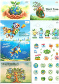 #PC167 - Swachh Bharat (Set of 5) with Beautiful Stickers - Picture Postcard - New Delhi - India - 02 Oct 2026