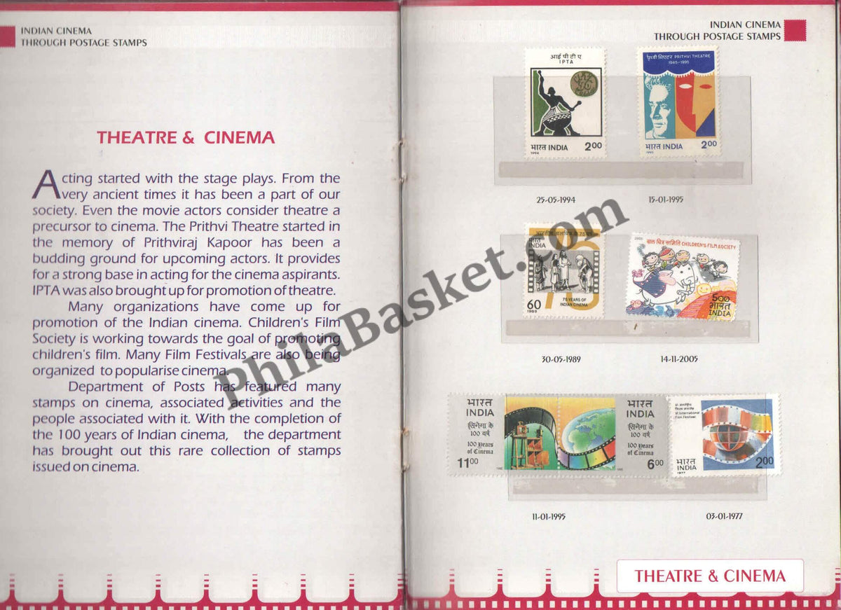 #PP06 - Indian Cinema Through Postage Stamp -Presentation Pack - India MNH - 26 Jan 2003