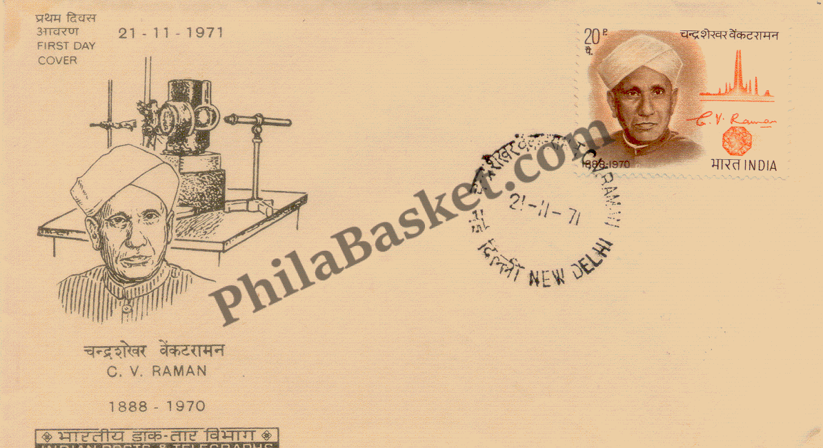 #FDC215 C V Raman - First Day Cover - 1971 - PhilaBasket : The World of ...