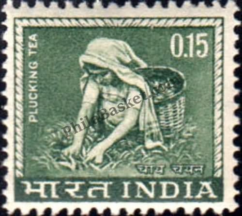 #DST81 - PluckingTea Ashokan Watermark Definitive Stamp India 4th ...